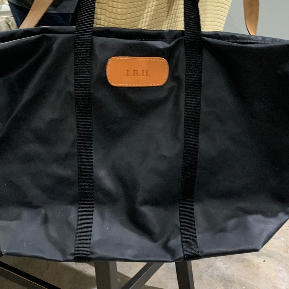 J.B.H. Black and Tan Duffel Bag for Men Jon Hart